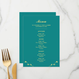 Blauwgroen Roos Wedding Menu