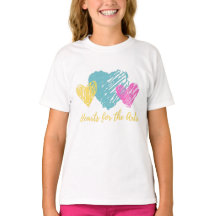 Blauwgroen, roze en gele harten