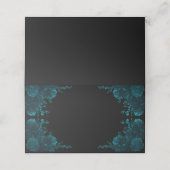 Blauwgroen Rozen Black Gothic Wedding (Buitenkant ongevouwen)