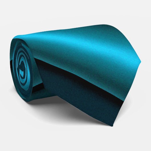 Blauwgroen Satin Folds Vaderdag Mannen Stropdas (Opgerold)