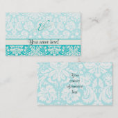 Blauwgroen saxofone visitekaartje (Voorkant / Achterkant)