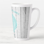 Blauwgroen Scallop Shell Latte Mok (Rechts)