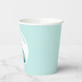 Blauwgroen Schaats Graphic Roller Schaatsen Theme  Papieren Bekers (Links)