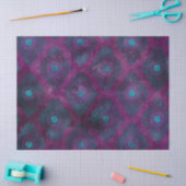 Blauwgroen schade op Paarse ontkoppeling Tissuepapier (Craft)