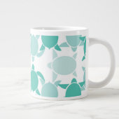 Blauwgroen schildpad jumbo mok (Rechts)