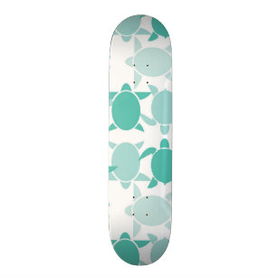 Blauwgroen schildpad skateboard