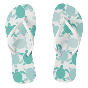 Blauwgroen schildpad teenslippers