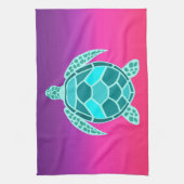 Blauwgroen schildpad theedoek (Verticaal)