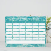 Blauwgroen schoolprogramma Marble Weekly (Staand voorkant)