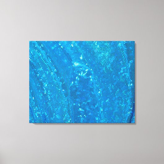 Blauwgroen Sequin Sparking 4-panelcanvas Canvas Afdruk (Voorkant)