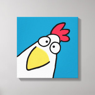 Blauwgroen SERIEUZE CHICKEN VAN Sandra Boynton Canvas Afdruk