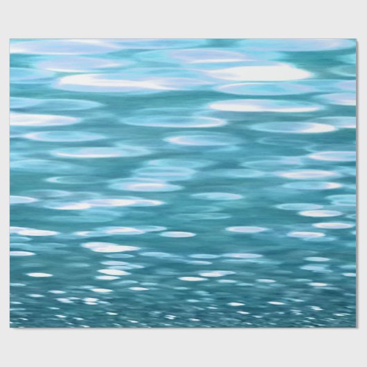 Blauwgroen shimmer cadeaupapier (Vlak)