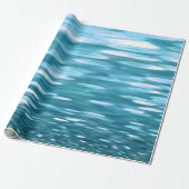 Blauwgroen shimmer cadeaupapier (Uitgerold)