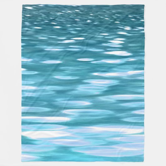 Blauwgroen shimmer fleece deken (Voorkant)