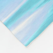 Blauwgroen shimmer fleece deken (Hoek)