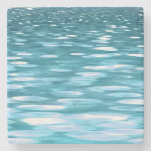 Blauwgroen shimmer stenen onderzetter