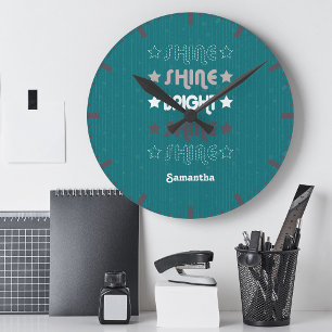 Blauwgroen Shine. Shine. Helderheid. Shine. Shine. Ronde Klok