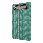 Blauwgroen sierpatroon mini klembord (Angled2)