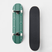 Blauwgroen sierpatroon skateboard (Voorkant)
