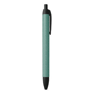 Blauwgroen sierpatroon zwarte inkt pen