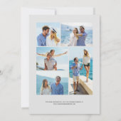 Blauwgroen Silver Agate 5-Photo Grey Bewaar de dat Kaart (Achterkant)