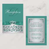 BLAUWGROEN, Silver Floral Enclosure Kaart VOOR DE  (Voorkant / Achterkant)