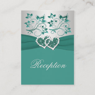 BLAUWGROEN, Silver Floral Enclosure Kaart VOOR DE