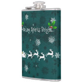 Blauwgroen sinterklaskolf heupfles (Links)