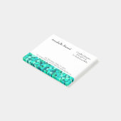 Blauwgroen sjabloon post-it® notes (Schuin)