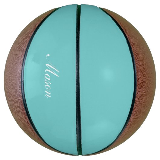 Blauwgroen Sky Custom Basketball Mini Basketbal (Verticaal)