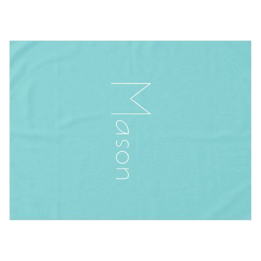 Blauwgroen Sky gepersonaliseerd tafelkleed (Voorkant (Horizontaal))