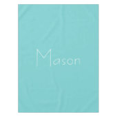 Blauwgroen Sky gepersonaliseerd tafelkleed (Voorkant)