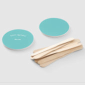 Blauwgroen Sky Happy Birthday Handwaaier (Niet-gemonteerd)