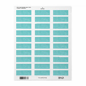 Blauwgroen Sky Polka Dot Sjabloon Labels (Full Sheet)