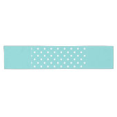 Blauwgroen Sky Polka Dot Table Runner Korte Tafelloper (Horizontaal)