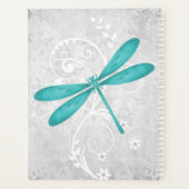 Blauwgroen speciale dragonfly-planner planner (Achterkant)