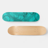 Blauwgroen Splatter Skateboard (Horizontaal)