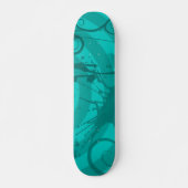 Blauwgroen Splatter Skateboard (Voorkant)