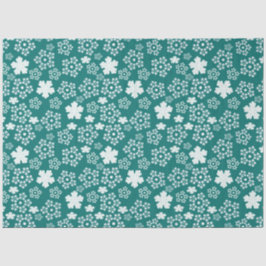 Blauwgroen ster en sneeuwvlok winterpatroon tissuepapier
