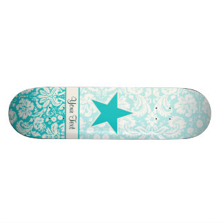 Blauwgroen ster skateboard