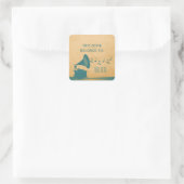 Blauwgroen Sticker (Tas)