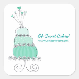Blauwgroen Sticker van de whisky Chic Wedding Cake