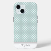 Blauwgroen Stippen Aangepaste Samsung Case-Mate iPhone Case (Achterkant)