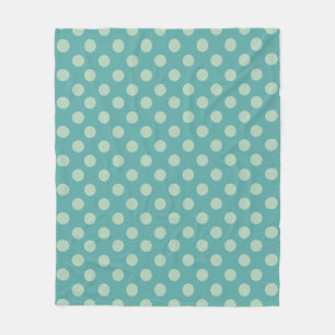 Blauwgroen Stippenpatroon Fleece Deken