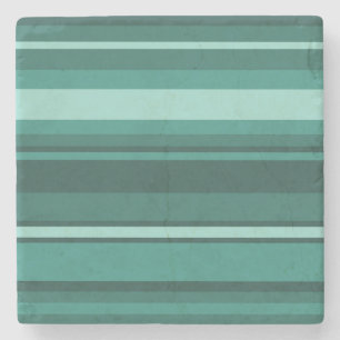 Blauwgroen strepen stenen onderzetter