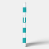 Blauwgroen Stripe persoonlijk Case-Mate iPhone Case (Achterkant / Rechts)