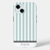 Blauwgroen Stripes Custom Samsung Case-Mate iPhone Case (Achterkant)