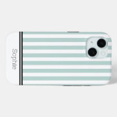 Blauwgroen Stripes Custom Samsung Case-Mate iPhone Case (Achterkant (horizontaal))
