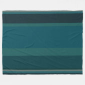 Blauwgroen stripes fleece deken (Voorkant (Horizontaal))