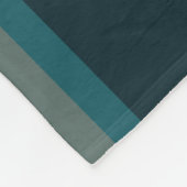 Blauwgroen stripes fleece deken (Hoek)